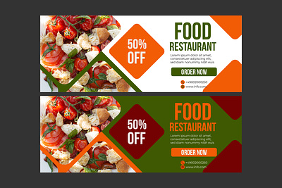 Food restaurant banner banner design graphic design illustration menu photoshop restaurant typography vector