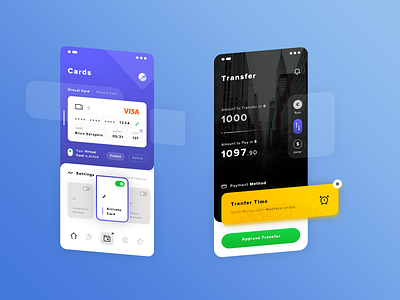 Finance App 3d mockup activate cards approve brand branding contactless payment creativermarket credit cards graphic design icons navigation menu illustrator ai online payments photoshop psd print designer seraphin brice swap dollars euros transfer time typo typography ui ux designer virtual physical cards