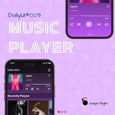 Dailyui#009:Music Player dailyui design interfacedesign music ui