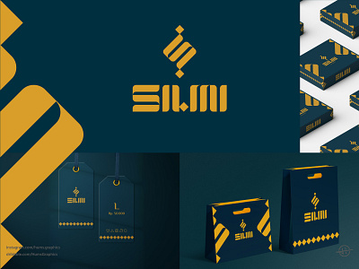Silmi Logo Design branding design diamond fashion gold graphic design hijab identity islamic logo luxury modern muslim packaging premium simple visual identity