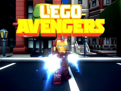 Lego Avengers intro 3d animation app augmented rea branding design illustration logo ui ux