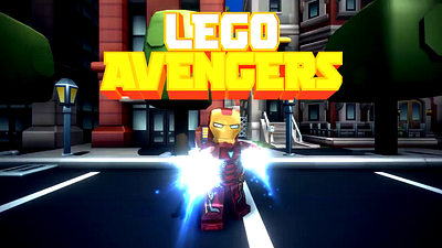 Lego Avengers intro 3d animation app augmented rea branding design illustration logo ui ux