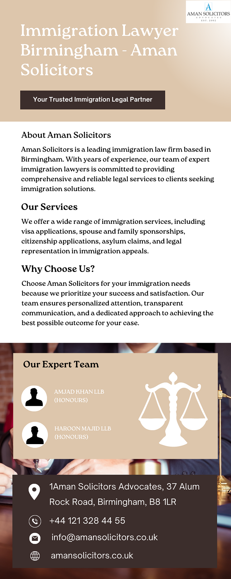 Immigration Lawyer Birmingham Aman Solicitors by Aman Solicitors