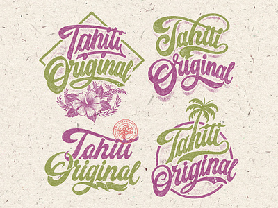 Tahiti Original app brand branding company brand logo company branding company logo design graphic design handmade illustration lettering logo typeface typography ui ux vector vintage vintage badge vintage font