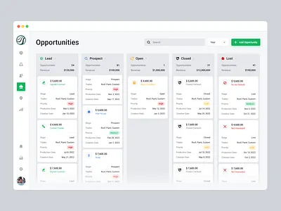 HailTrace | Opportunities board dashboard dashboard design filters forecast hailtrace navigation opportunities product product design sales ui ui design ux ux design weather