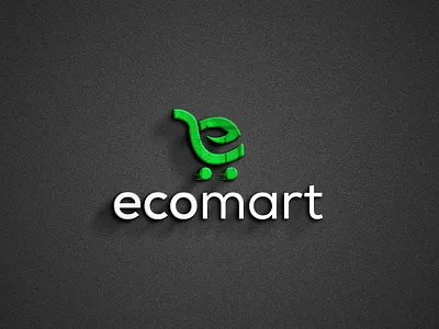 eco mart logo branding design e leaf logo eco logo ecomart logo graphic design illustration logo sakibart vector