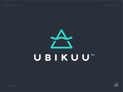 Ubikuu - Logo Design app app icon art behance branding company logo design dribble dribblers geometric graphic design logo minimal minimal modern minimalist logo modern logo phencils vector