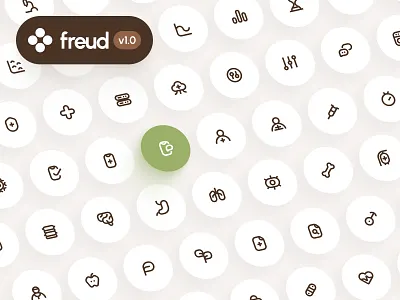 SH freud Icon: 660+ Mindful Mental Health UI Icons ai brown clean green health healthcare icon icon pack icon set icons mental health mental health icon mindfulness mindfulness icon minimal modern ui ui icon ui kit wellness