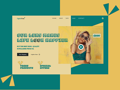 OpticFun | E-commerce Web Design design illustration ui ux