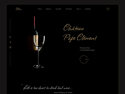 Winery website design / 03 design figma landing page luxury style ui ux web design