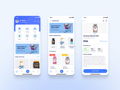 VitaCore - Medical Store App app appdeveloper design designagency figma inspiration project ui ux