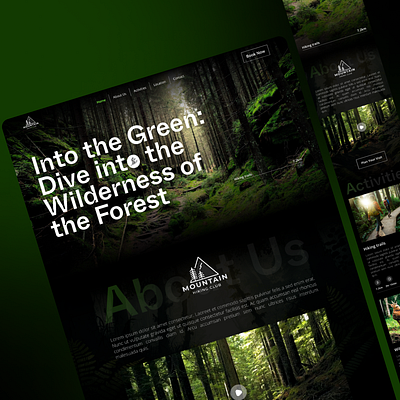 Forest Hiking Club Website Design design figma forest graphic design illustration ui ux webdesign website