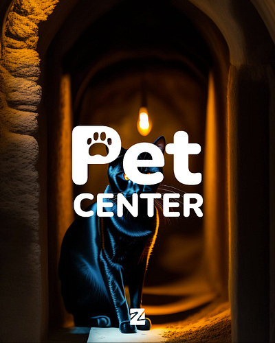 Pet Center Logo animal animall branding center design graphic design illustration logo logos logotype pet pet center logo simple logo vector