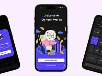 Coinomi App - THE BLOCKCHAIN WALLET animation appdesign application blockchain blockchainapp cryptocurrency cryptodesign cryptomobileapp cryptoux cryptowalletapp graphic design inspiration mobileapp popup ui ux uxapp uxui walletdesign welcomescreen