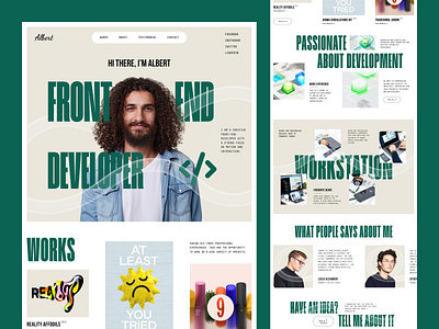 Portfolio Landing Page design developer home page homepage landing landing page landingpage portfolio sajon site uidesign uiux userinterface uxui web design web page web site webdesign webpage website