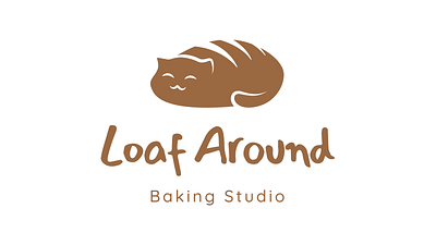 Logo Branding - Loaf Around Bakery bakery branding bread cat loaf loaf around logo