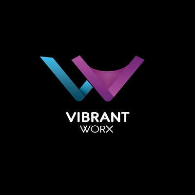 Logo design for a record agency 'vibrant worx' logo