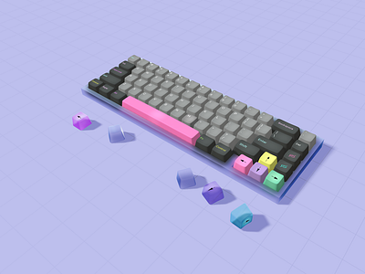 Spline 3d keyboard 3d colorful dracular dracular keyboard glass glass effect keyboard keycap matte mechanical mechanical keyboard spline