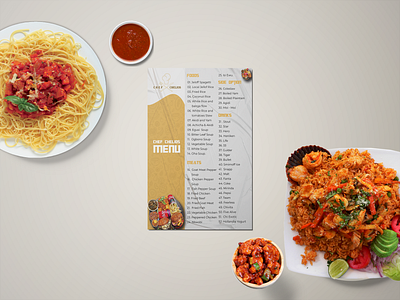 Menu Design cooking creativity design eatery food productive restaurants uidesign uiuxdesign uxdesign