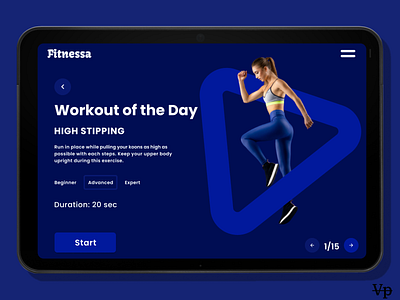 Workout of the Day Landing Page UI Design app dailyui design figma ui ux