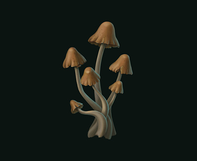 Mushrooms forest fungus illustration mushrooms object photoshop raster