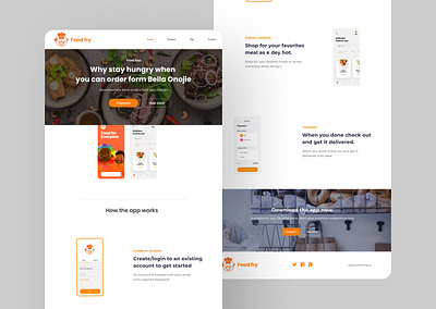 Food Fry web design appdesign branding design graphic design ui uiux uiux design web design