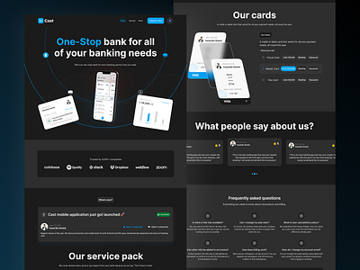 Cast - Landing Page Design branding design framer graphic design illustration landing page design logo typography ui ux vector web design webflow
