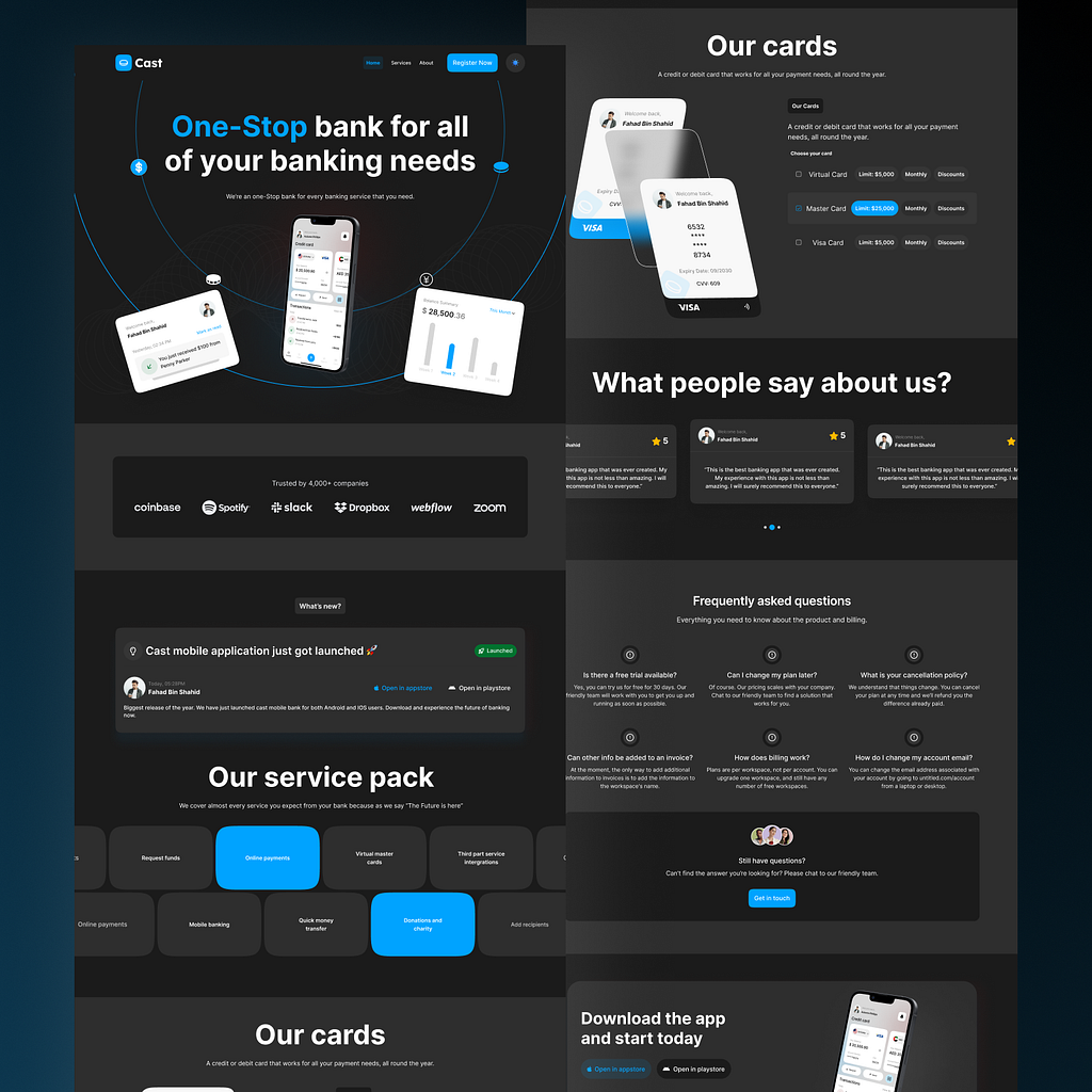 Cast - Landing Page Design by Fahad Bin Shahid for The Small Square on ...