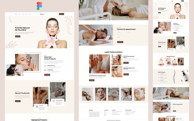 Beautyscape - Landing Page beauty cosmetics facial figma glowingskin graphicdesign healthyskin landingpage love makeup natural oliveconcepts selfcare skin skincare skincareproducts skincaretips uiux uiuxdesign webpage