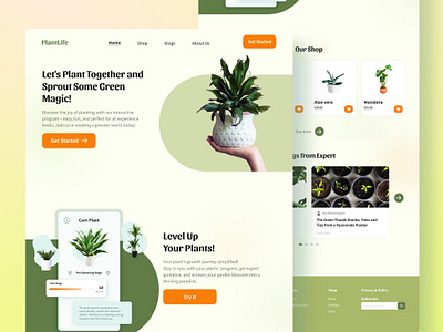 PlantLife - Leveling Up Your Plants design plant ui website
