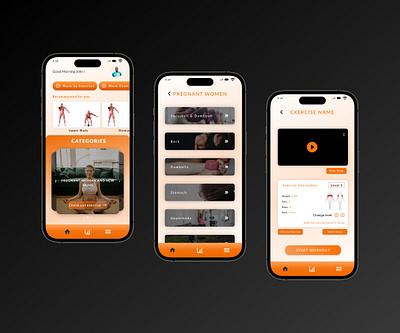 Sports & Health Application app mockup sports app ui ux