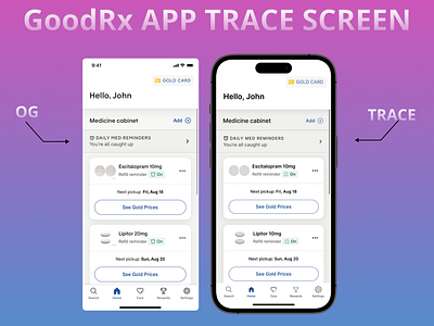 GoodRx App Home Screen Recreate Design branding design illustration inspiration ios mobile app recreate screen ui