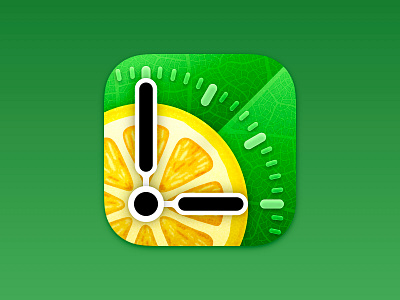 Lemon Schedules App Icon app app icon clock icon icons ios leaf lemon madewithsketch