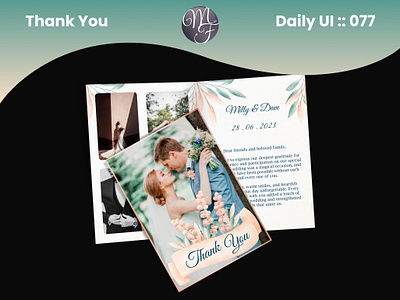 Thank You Daily UI 077 branding card daily ui design graphic design illustration invite love pastel photo print thank you ui ux vector wedding