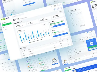 Dashboard - HELLO LEADS creative dashboard design landing page typography ui ux