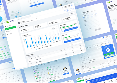 Dashboard - HELLO LEADS creative dashboard design landing page typography ui ux