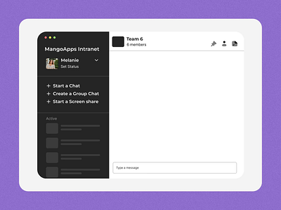 officechat - Animation Exploration animation animation design app business chat design features flat gif illustration instant json lottie messaging office purple ui web web app work