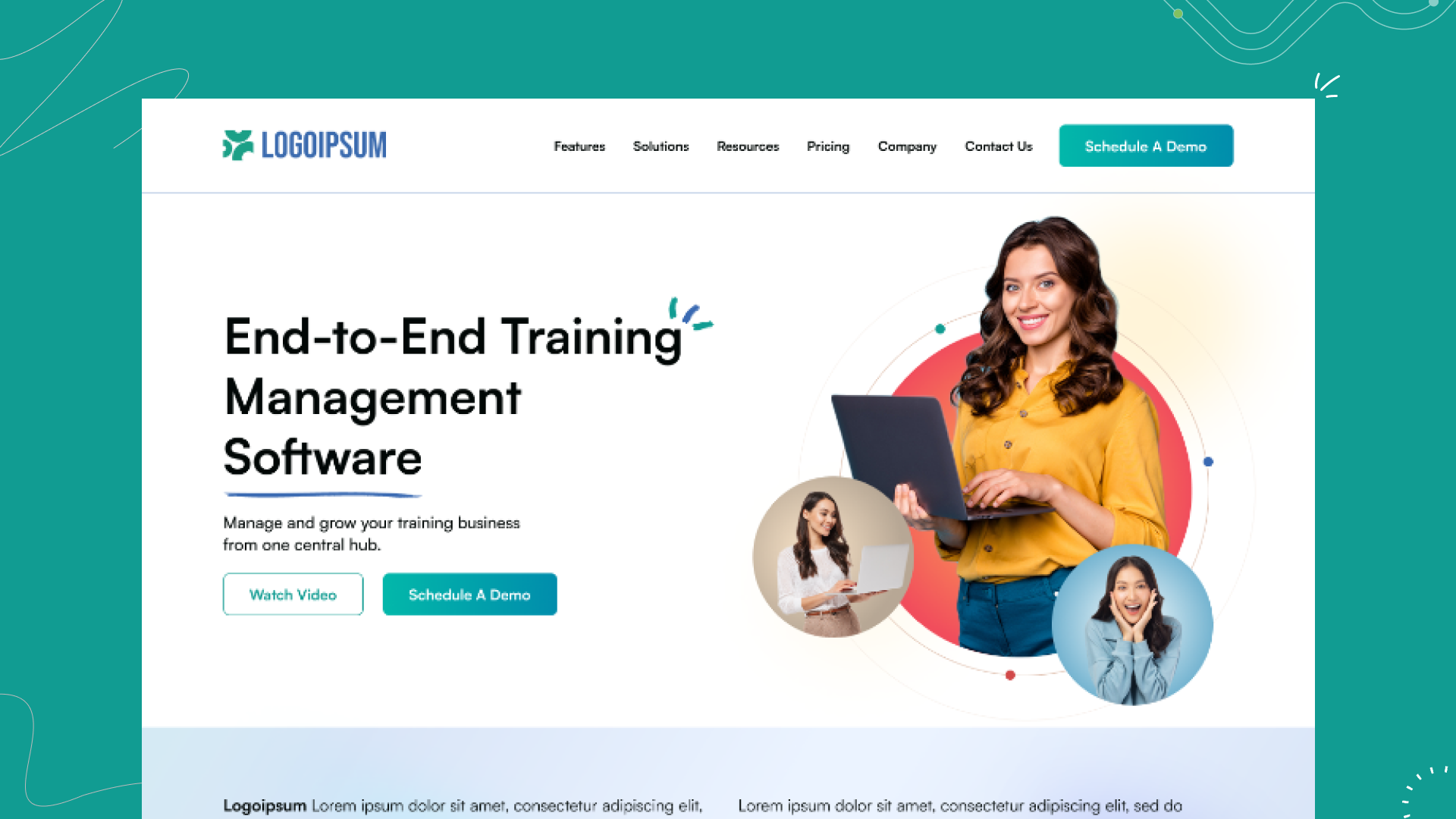 LMS Landing colorful e learning education platform education website figma landing page learning learning platform lms online class online course ui website website design