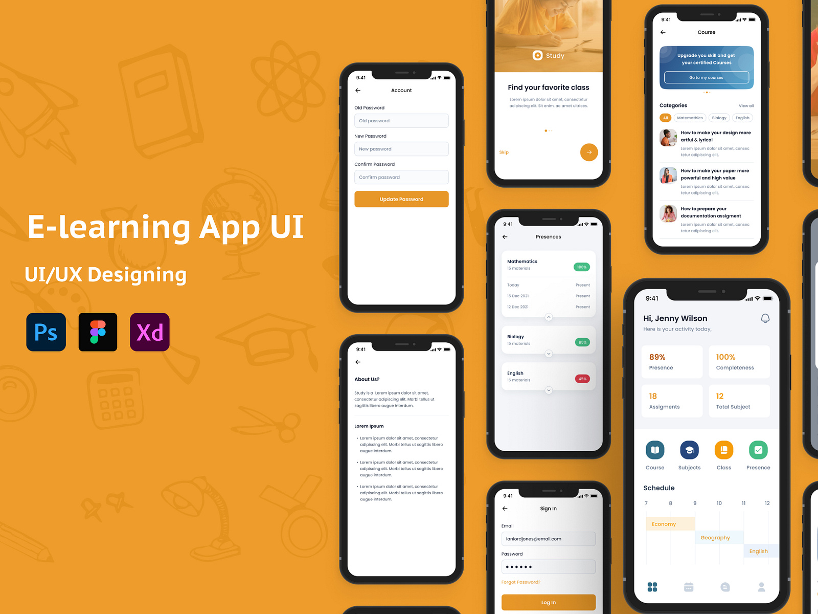 E-learning App UI by Appretive Infotech on Dribbble