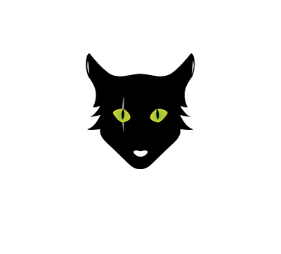 Spooky the cat logo 🐈‍⬛ art branding design graphic design icon illustration illustrator logo logo design minimal product vector web web design website
