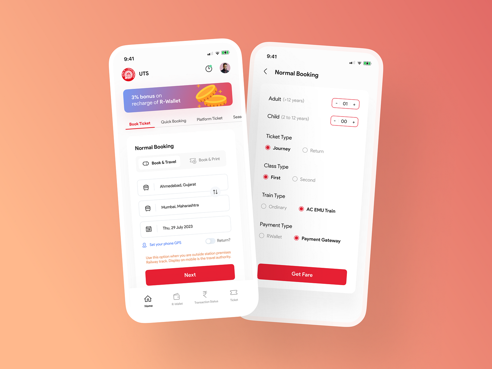 UTS App An Indian Railways App Redesign (Exploration)🌈 by Urvashi