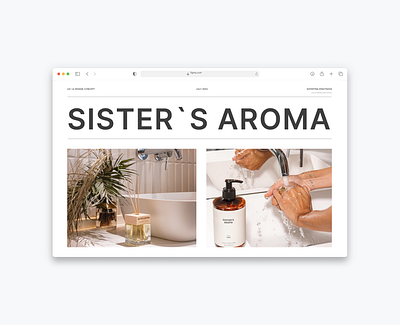 Sister`s Aroma UI design concept beauty branding design ecommerce website graphic design illustration landing logo luxury premium vector