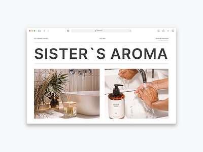 Sister`s Aroma UI design concept beauty branding design ecommerce website graphic design illustration landing logo luxury premium vector