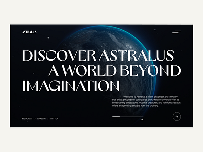 Landing Page for Astralus design ui ux web design