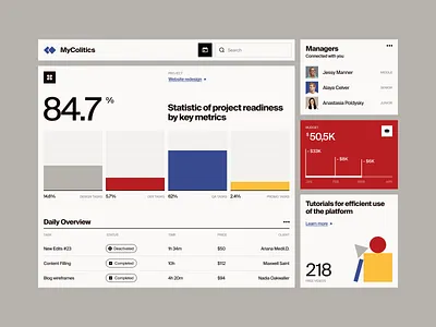MyColitics UI-UX design interface product service startup ui ux web website