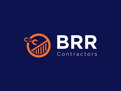 BRR Contractors logo design art brand brand identity branding business clean design drawing flat graphic design icon identity illustration illustrator logo logo design logotype minimal typography vector