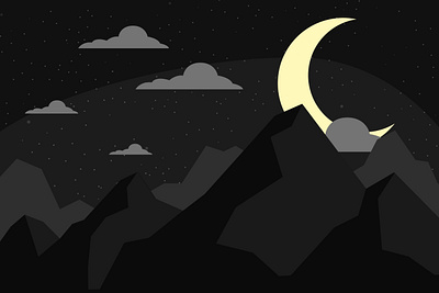 Night graphic design illustration