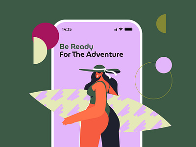 Visual exploration - Travel App adventure app appdesign design graphic design illustration narrative website storytelling surf ui ux vector