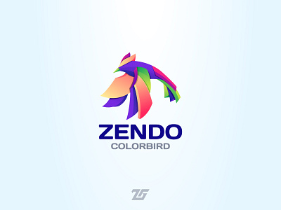 Zendo "Color Bird" 3d amazing logo animal art bird branding color colorful creative design gradient logo graphic design illustration logo logos modern nature