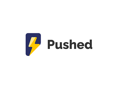 Pushed - logo concept brand branding brandmark flash identity logo logotype